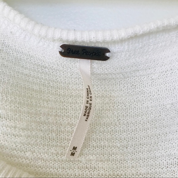 Free People White Sweater Lightweight - Picture 6 of 11